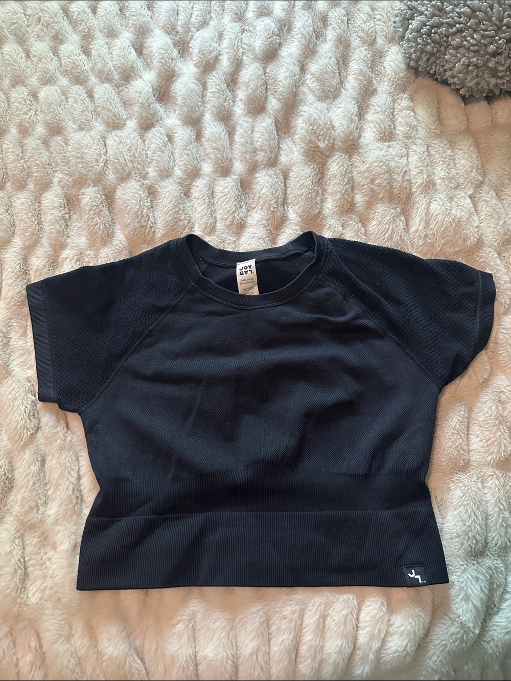 JoyLab Black Women’s' Cropped Active Tee Large